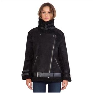 J.O.A. Shearling biker jacket